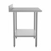 Flash Furniture Reese 430 Stainless Steel 18 Gauge 30-in x 36-in Table w/Adjustable Shelf and 4-in Backsplash NH-WT-3036-GG-B4-GG